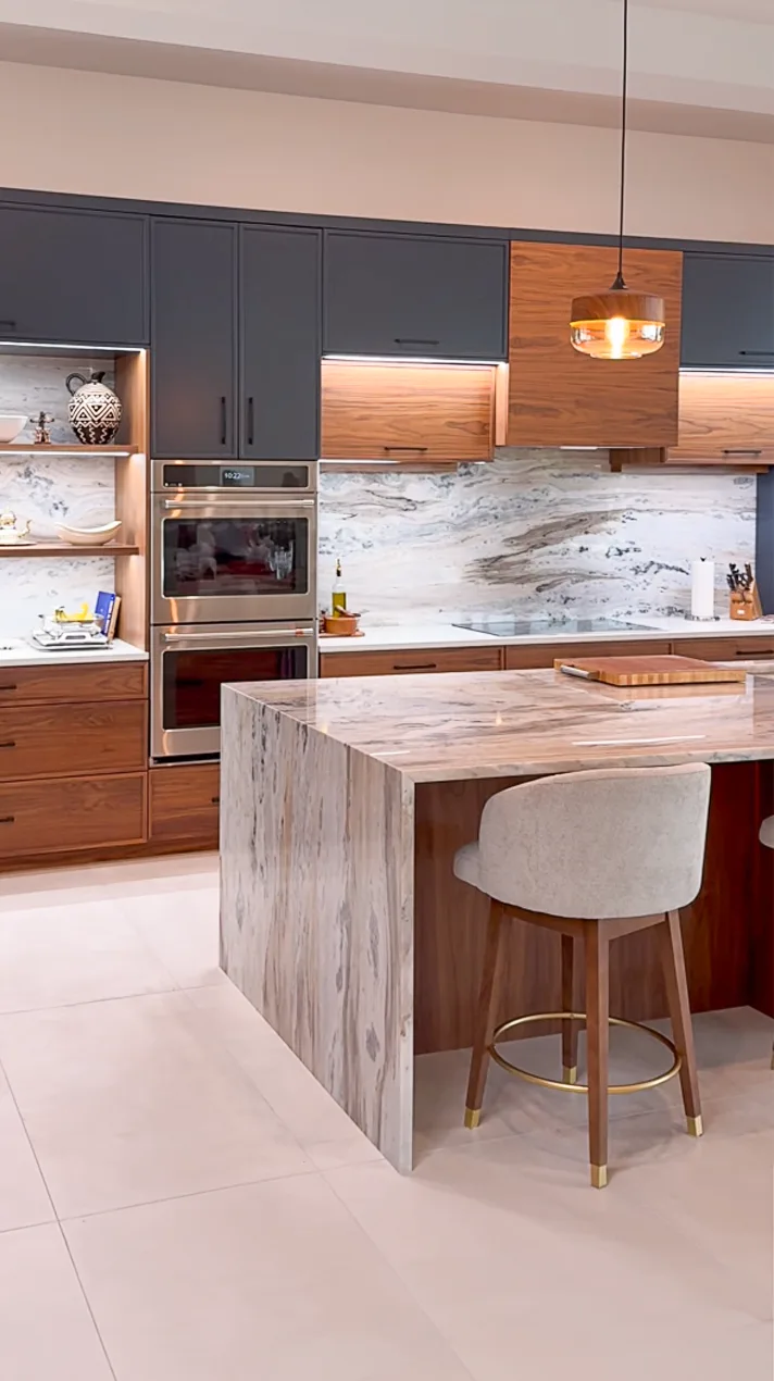 Still frame from an HB Marble & Granite countertop project video in Southwest Florida